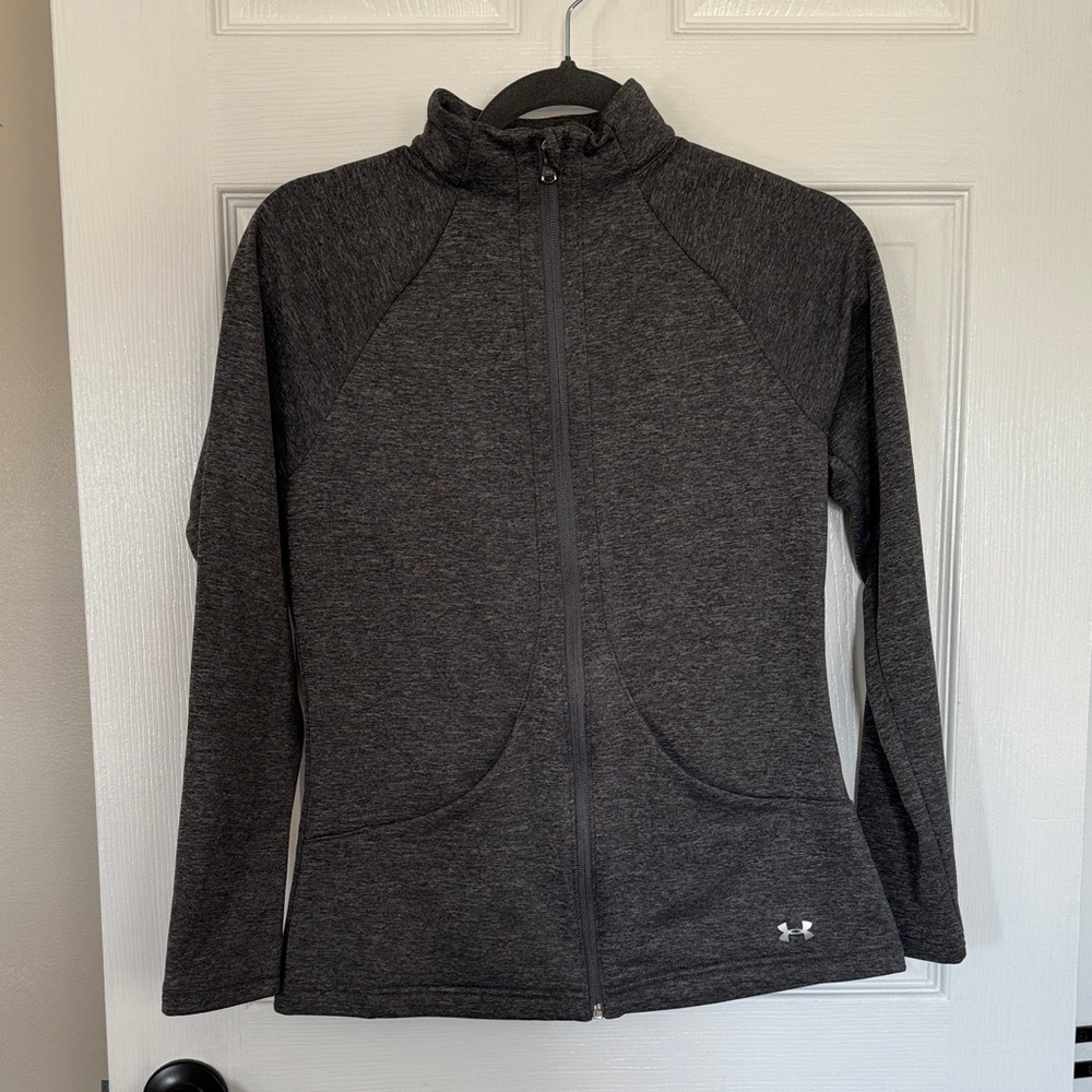 Under Armour Women's Dark Heather Gray Full-Zip Jacket size small